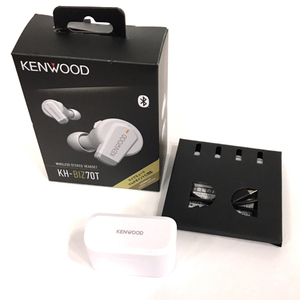 1円 美品・未使用 JVCケンウッド KENWOOD KH-BIZ70T ワイヤレスイヤホン Bluetooth ホワイト オーディオ機器