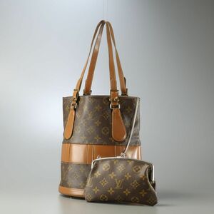 TI1256▽LOUIS VUITTON ルイヴィトン USA限定 Vintage バケットPM バケツ型 モノグラム T42238 ポーチ付 トートバッグ ショルダーバッグ 鞄