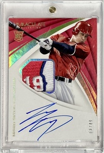 【49枚限定】大谷翔平直書きルーキーサイン実使用ロゴパッチ 2018 Immaculate Collection Game-used Patch RC Auto