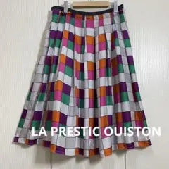 LA PRESTIC OUISTON シルク タックスカート