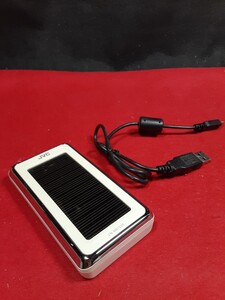 ケンウッド ソーラーモバイルバッテリー　DC5V　1200mah　充電式ソーラーバッテリー　ソーラー式充電器　USB入出力