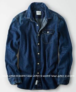 〓ラスト!! アメリカンイーグル/US L/AE Workwear デニムシャツ/Blue