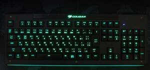 COUGAR AURORA gaming keyboard 日本語配列　メンブレン　ゲーミング　キーボード　CGR-AURORA　中古品