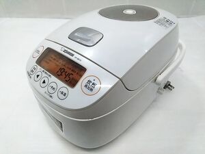 ★動作品 象印 ZOJIRUSHI 圧力IH炊飯ジャー NP-BK10 極め炊き 鉄器コートプラチナ厚釜 5.5合炊き ブラック 2020年製 0108-319E ♪@100★