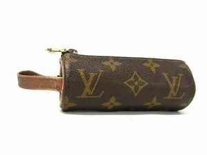 1円 LOUIS VUITTON ルイヴィトン M58249 モノグラム エテュイトロワボールドゥゴルフ ゴルフボールケース マルチケース ブラウン系 FB5682