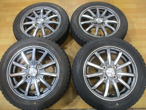 ホンダ N-WGN 純正 アルミホイール スタッドレス 4本セット 4H-100 14インチ 155/65R14 ダンロップ 2019年 溝有り N-BOX N-ONE 流用