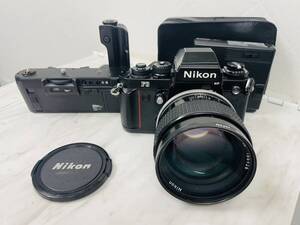 G8031 Nikon ニコン F3 HP カメラ レンズ NIKKOR 85mm 1:1.4 一眼 レフ フィルム SB-17,MD-4付き 動作未確認