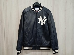 Supreme シュプリーム Yankees versity leather JKT レザージャケット Lサイズ 羊革 ブラック