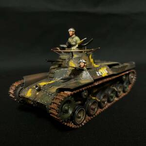 1/35 タミヤ 日本陸軍97式中戦車チハ 完成品 兵士フィギュア2体付