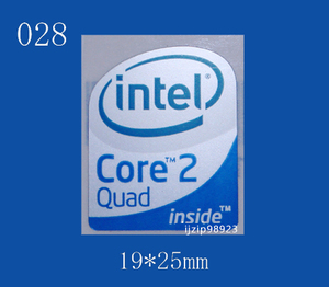 即決028【 Intel Core 2 Quad 】エンブレムシール追加同梱発送OK■ 条件付き送料無料 未使用