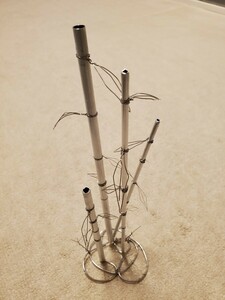 竹の背伸び インテリア ワイヤーアート 針金工作 置き物 