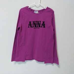【美品】ANNA SUI mini(アナスイ ミニ)ロゴ 長袖Tシャツ 140 