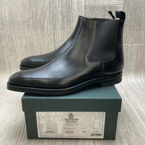 【アウトレット】CROCKETT&JONES◆LINGFIELD◆ブラック◆サイズ6.5(24.5cm) 紳士革靴 チェルシーブーツ 英国製クロケットサイドゴアブーツ