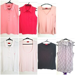 S0714●プリングル Pringle 7点セット ポロシャツ/Tシャツ/シャツ●訳有り●L●レディース●半袖/長袖/ノースリーブ