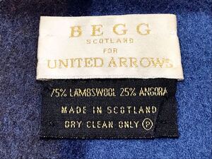 K848S BEGG FOR UNITED ARROWS ラムウール75% アンゴラ25% スコットランド製