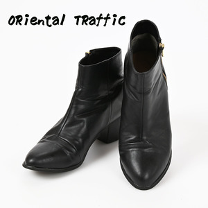 227-23◆ORiental TRaffic/オリエンタルトラフィック ショートブーツ ブラック LL(25.0-25.5cm)