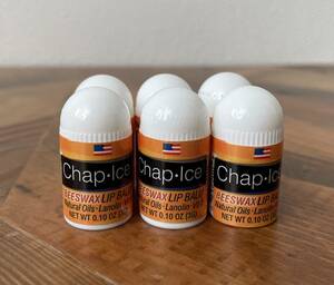 【わずか3g】Chap-Ice BEESWAX LIP BALMS / 6個セット UL リップバーム 登山 アウトドア 旅行