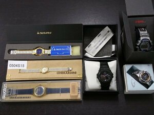 0504S15　時計　腕時計　ジャンク品　おまとめ　CASIO G-SHOCK　swatch　GHERARDINI　など