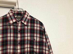 70sヴィンテージMADE IN USAアメリカ製ペンドルトンPENDLETON チェック柄ウールシャツsize M