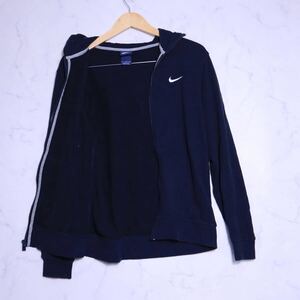 ナイキ フード 綿 100％ メンズL相当 黒 ブラック系 NIKE