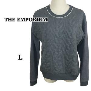 C0629 THE EMPORIUM 【L】 ニット シンプル ユニセックス 首元ビーズ