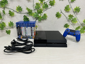 7163-02★初期化済★SONY PS4 PlayStation4MODEL CUH-1100A 500GB PS4ソフト12本付き/FINAL FANTASY VII /デビル メイ クライ 5 他★