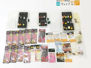 がまかつ 真鯛テンヤ（金） 小、クロスファクター ブレイズテンヤ 5号、ハヤブサ 貫撃遊動 テンヤ替え鈎 計50点以上