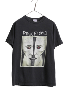 00s ★ ピンクフロイド イラスト プリント Tシャツ メンズ M 黒 00年代 オールド PINK FLOYD オフィシャル バンド ロック アート ブラック