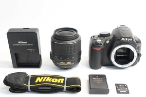 【ショット数609回】 ニコン Nikon D3100 AF-S 18-55mm VR レンズキット｜デジタル一眼レフ