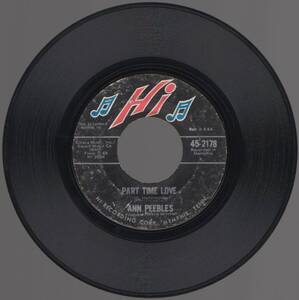 【シングルレコード洋楽】ANN PEEBLES - PART TIME LOVE - I STILL LOVE YOU