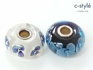 O891a [セット] TROLLBEADS トロールビーズ ガラスビーズ マルチカラー フラワー ユニーク | ジュエリー N