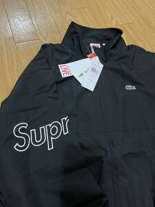 ○未使用新品17ss Supreme × LACOSTE Track Jacket ブラック ラコステ ジャケット　L 52 タグ付き