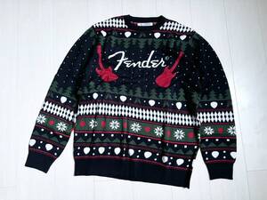 新品 FENDER フェンダー UGLY CHRISTMAS SWEATER 2019 ニット セーター ノルディック クリスマス ギター 総柄 M マルチカラー △9