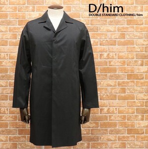 ★D/him 〓撥水 ステンカラーコート〓50黒 新品　定価46,200円（税込）