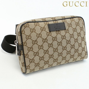 6/16はさらに+11倍 中古 グッチ ボディバッグ メンズ ブランド GUCCI GGキャンバス ベルトバッグ キャンバス 449174 ベージュ