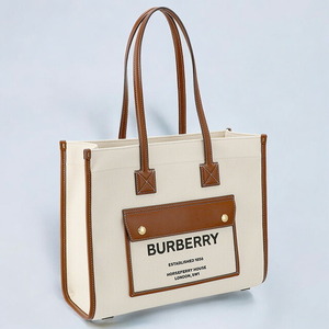 バ－バリ－ トートバッグ レディース ブランド BURBERRY 8044138 ホワイト/ブラウン