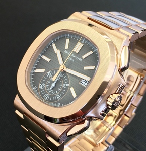 ★PATEK-PHILIPPE★パテックフィリップ ノーチラスNAUTILUS クロノグラフ K18ローズゴールド最高級腕時計！！入手困難！！希少！！