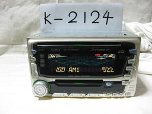 K-2124　JVC　ビクター　KW-MD660　2Dサイズ　CD&MDデッキ　故障品