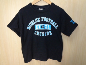 b1168◆アメリカンフットボール IBM BigBlue ユース Tシャツ◆GILDANボディー sizeS YOUTH ネイビー 綿100％ 半袖 ゆうパケット発送 5C