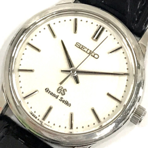 セイコー グランドセイコー GS クォーツ 腕時計 メンズ ホワイト文字盤 未稼働品 社外ベルト 純正尾錠 SEIKO