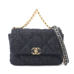 シャネル CHANEL19 マトラッセ ブランドオフ CHANEL ファブリック ショルダーバッグ ツイード 中古 レディース