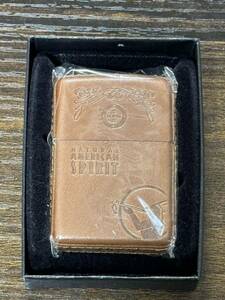 zippo アメリカンスピリット 茶本革 NATURAL AMERICAN SPIRIT 限定品 全面 革巻き 当選品 デットストック ケース 保証書