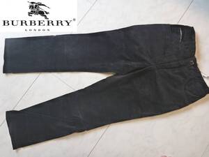 美品　バーバリー(BURBERRY)　黒　コーデュロイ素材　パンツ　120