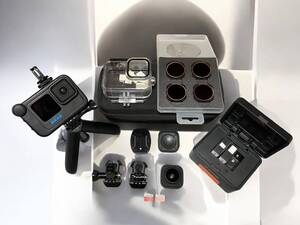 【送料無料】GOPRO　HERO10　Black　フルセット　即撮影可能　メディアモジュラー　MAX LENS MOD NDフィルター　バッテリーチャージャー