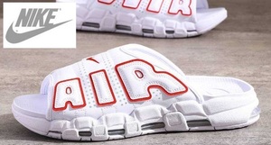 ☆希少☆Nike Air More Uptempo Slides White/Red (約26cm)