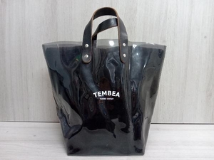 TEMBEA テンベア PVC ビニールバッグ ブラック トートバッグ クリア×ブラック 黒 横幅約40cm