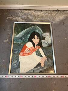 人物油彩画油絵画 1974年作者名S其它不祥 美人画 