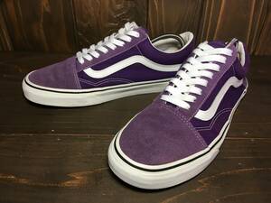 ★VANS バンズ US企画 OLD SKOOL オールドスクール 紫×白 26.5ｃm Used 検 SK8 スリッポン ハーフキャブ スタイル36