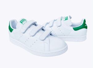 デッド!! 新品!! 22年 adidas Originals STAN SMITH PRIMEGREEN スタンスミス ベルクロ レザー ホワイト 白 × 緑 us 8.5 / 26.5 ㎝