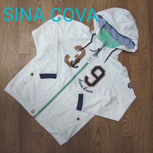 【新品】シナコバ(SINA COVA)、フード付きジャケット、L，ホワイト CH